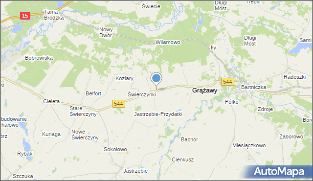 mapa Łaszewo, Łaszewo gmina Bartniczka na mapie Targeo