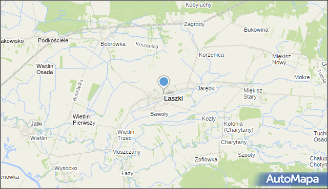 mapa Laszki, Laszki powiat jarosławski na mapie Targeo