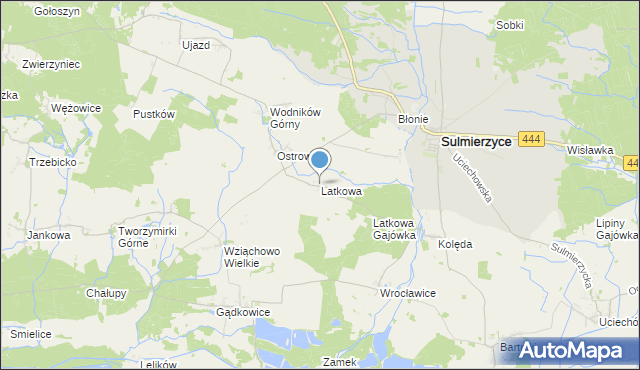 mapa Latkowa, Latkowa na mapie Targeo