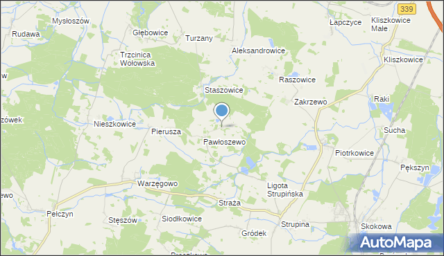 mapa Łazarzowice, Łazarzowice na mapie Targeo