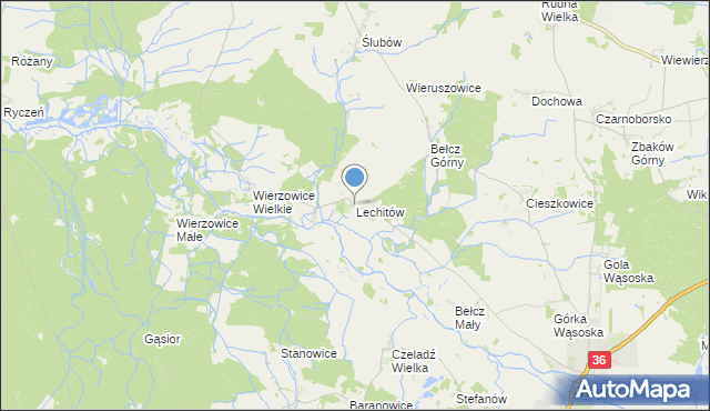 mapa Lechitów, Lechitów na mapie Targeo