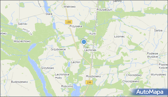 mapa Lechlinek, Lechlinek na mapie Targeo