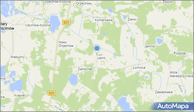 mapa Lejno, Lejno na mapie Targeo