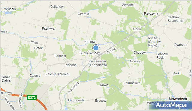 mapa Leopoldów, Leopoldów gmina Ryki na mapie Targeo