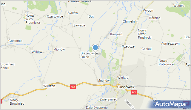 mapa Leśnik, Leśnik gmina Głogówek na mapie Targeo