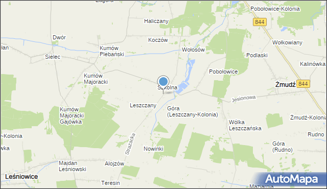 mapa Leszczany-Kolonia, Leszczany-Kolonia na mapie Targeo