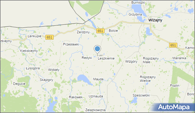 mapa Leszkiemie, Leszkiemie na mapie Targeo