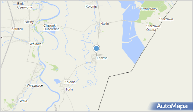 mapa Leszno, Leszno gmina Medyka na mapie Targeo