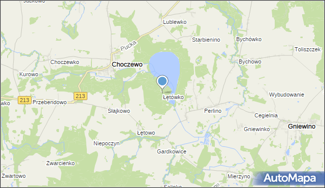 mapa Łętówko, Łętówko na mapie Targeo