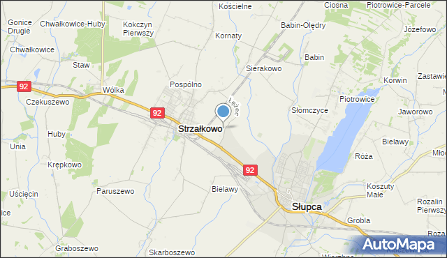 mapa Łężec, Łężec gmina Strzałkowo na mapie Targeo