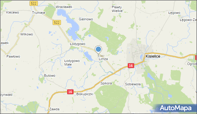 mapa Limża, Limża na mapie Targeo