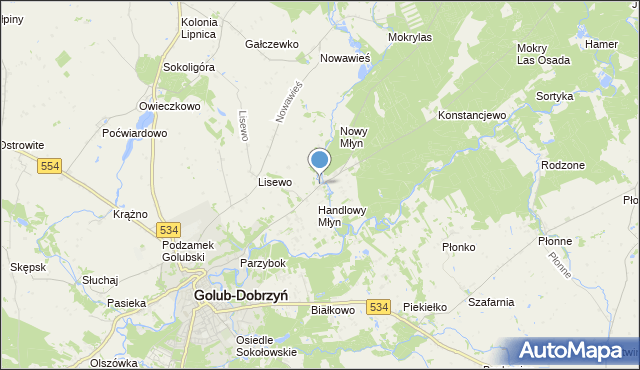 mapa Lisewo-Młyn, Lisewo-Młyn na mapie Targeo