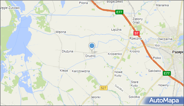 mapa Lisów, Lisów gmina Elbląg na mapie Targeo