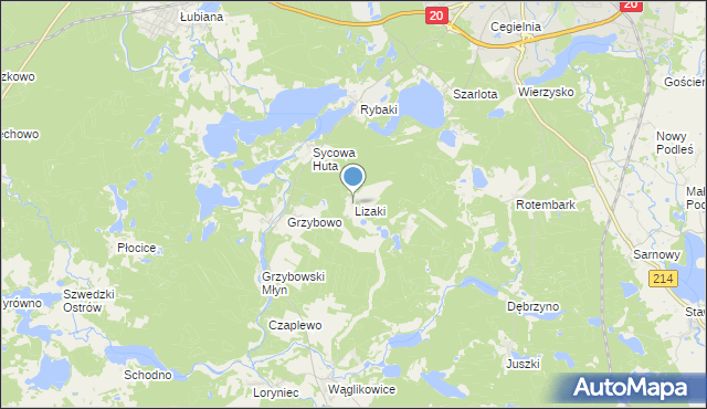 mapa Lizaki, Lizaki na mapie Targeo