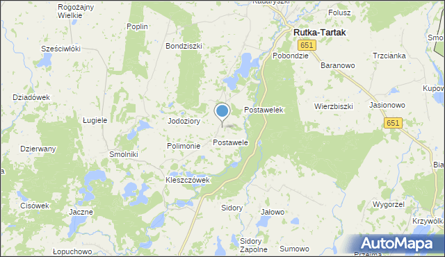 mapa Lizdejki, Lizdejki na mapie Targeo