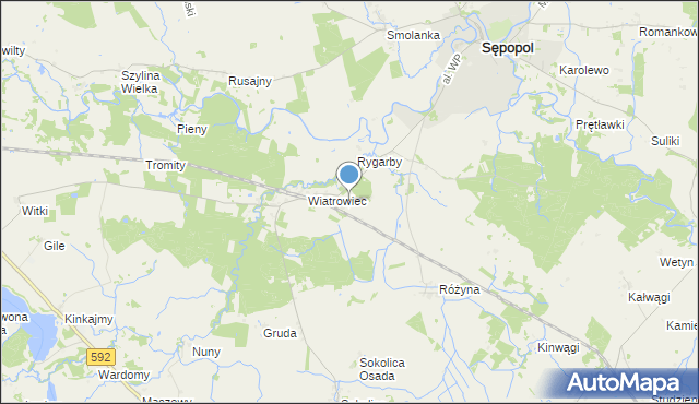 mapa Łobzowo, Łobzowo gmina Sępopol na mapie Targeo