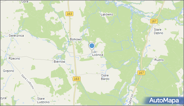 mapa Łośnica, Łośnica na mapie Targeo
