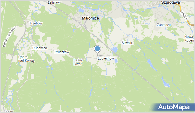 mapa Lubiechów, Lubiechów na mapie Targeo