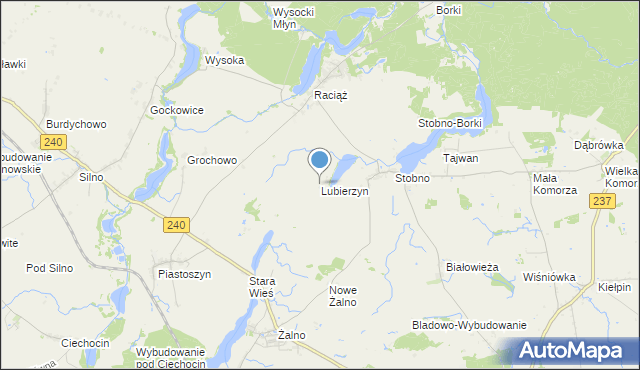 mapa Lubierzyn, Lubierzyn na mapie Targeo