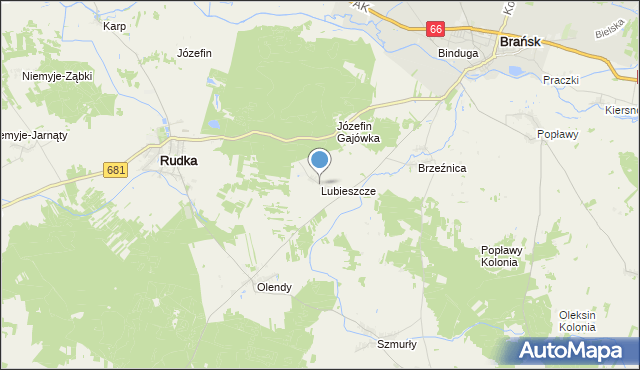mapa Lubieszcze, Lubieszcze na mapie Targeo