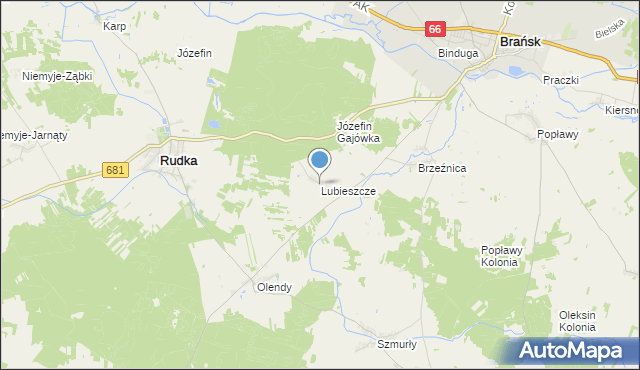 mapa Lubieszcze, Lubieszcze na mapie Targeo