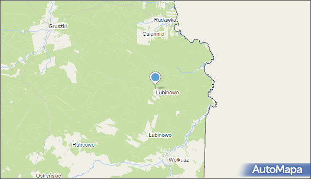 mapa Lubinowo, Lubinowo gmina Płaska na mapie Targeo