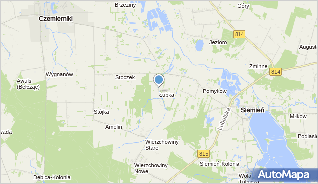 mapa Łubka, Łubka na mapie Targeo