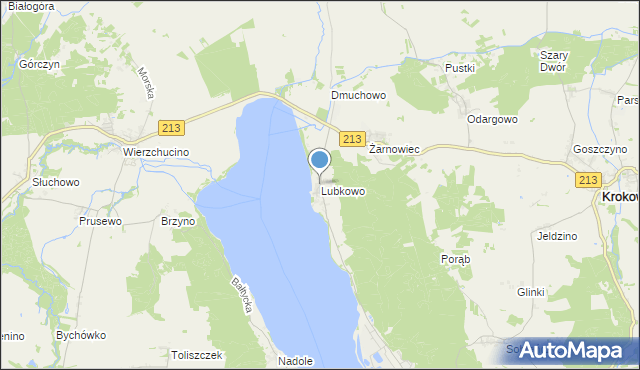 mapa Lubkowo, Lubkowo gmina Krokowa na mapie Targeo