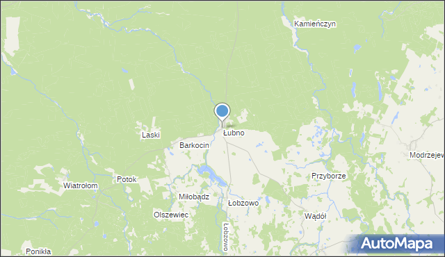 mapa Łubno, Łubno gmina Kołczygłowy na mapie Targeo