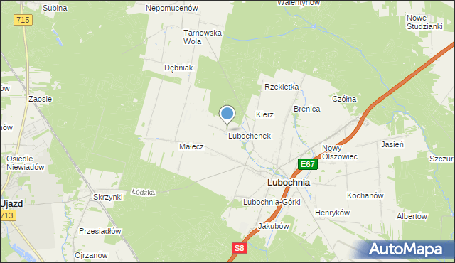 mapa Lubochenek, Lubochenek na mapie Targeo