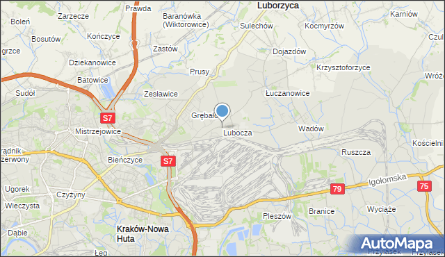 mapa Lubocza, Lubocza na mapie Targeo