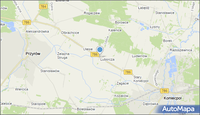 mapa Luborcza, Luborcza na mapie Targeo
