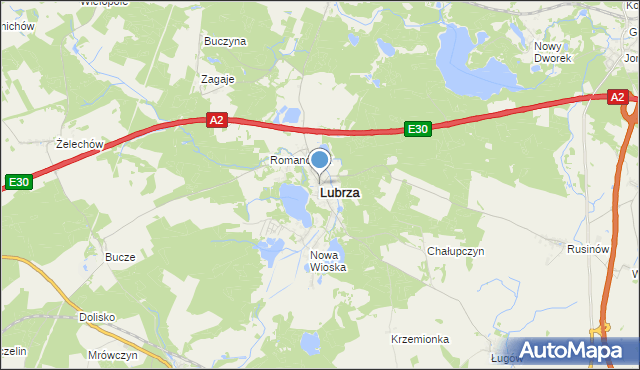 mapa Lubrza, Lubrza powiat świebodziński na mapie Targeo