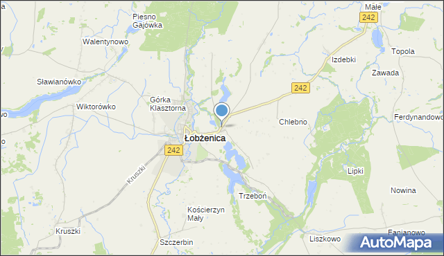 mapa Luchowo, Luchowo gmina Łobżenica na mapie Targeo