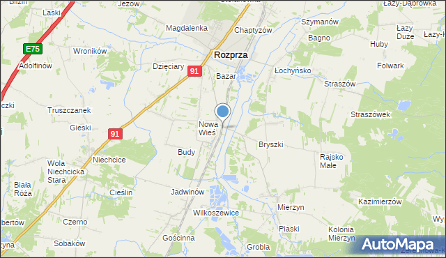 mapa Luciążanka, Luciążanka na mapie Targeo