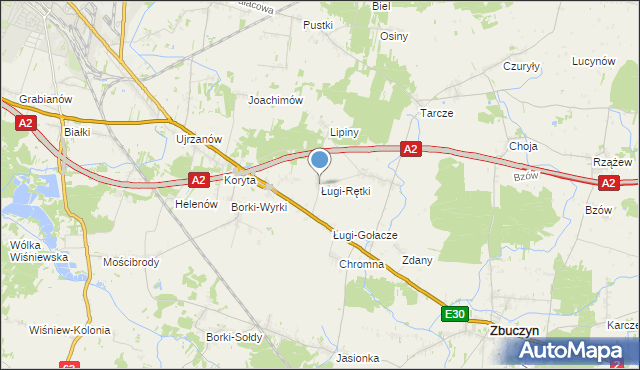 mapa Ługi-Rętki, Ługi-Rętki na mapie Targeo