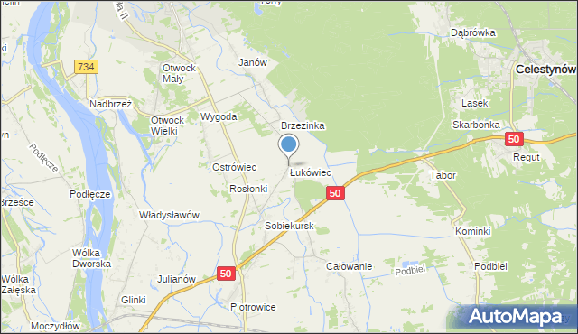 mapa Łukówiec, Łukówiec gmina Karczew na mapie Targeo