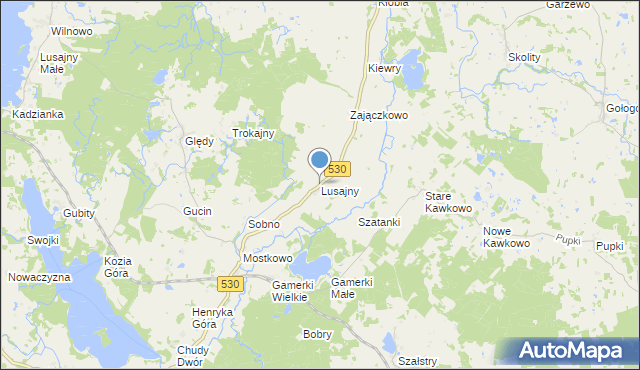 mapa Lusajny, Lusajny na mapie Targeo