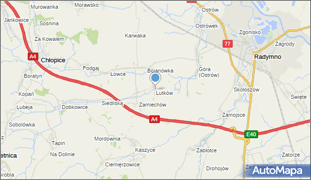 mapa Lutków, Lutków na mapie Targeo