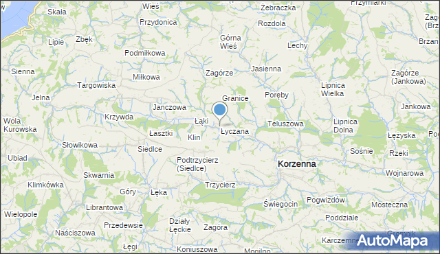 mapa Łyczana, Łyczana na mapie Targeo