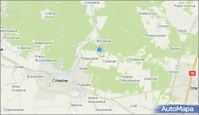 mapa Łysowody, Łysowody na mapie Targeo