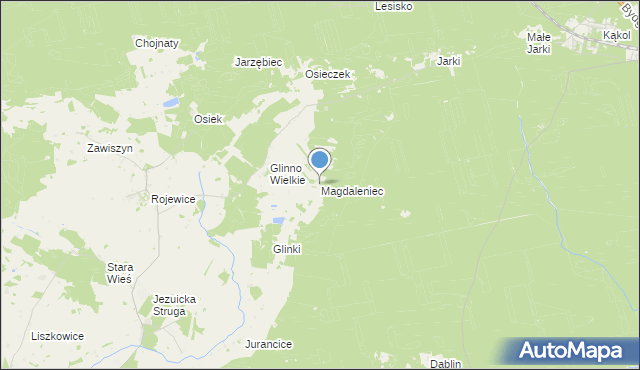 mapa Magdaleniec, Magdaleniec gmina Rojewo na mapie Targeo