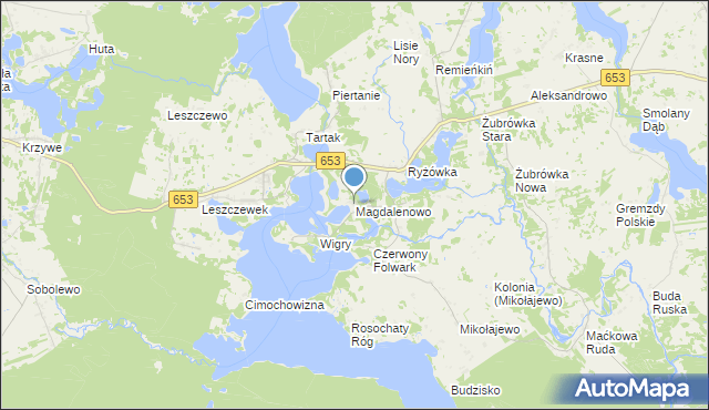 mapa Magdalenowo, Magdalenowo na mapie Targeo