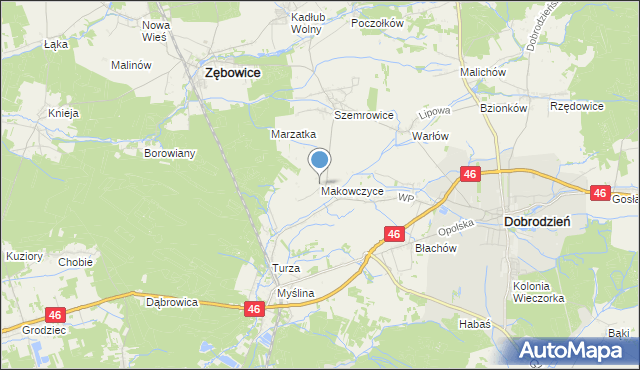 mapa Makowczyce, Makowczyce na mapie Targeo