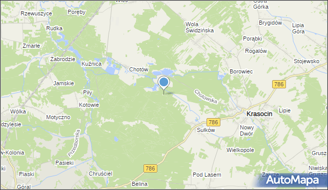 mapa Małkowiec, Małkowiec na mapie Targeo