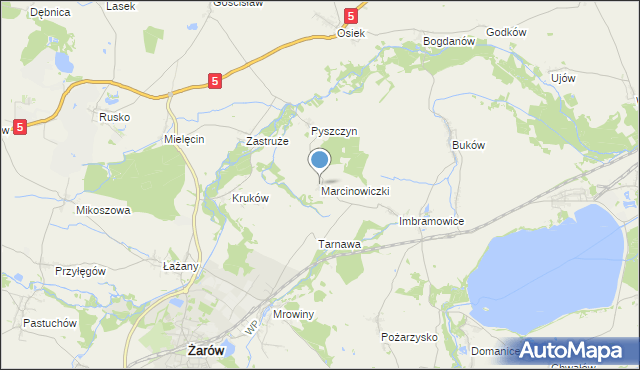mapa Marcinowiczki, Marcinowiczki na mapie Targeo