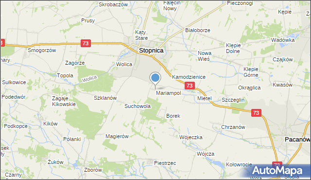 mapa Mariampol, Mariampol gmina Stopnica na mapie Targeo