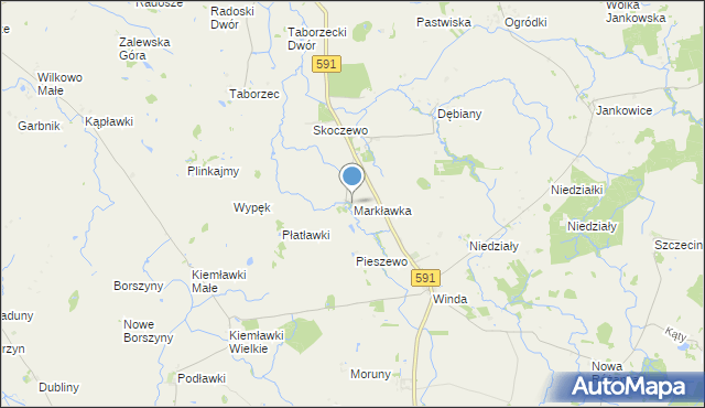 mapa Markławka, Markławka na mapie Targeo