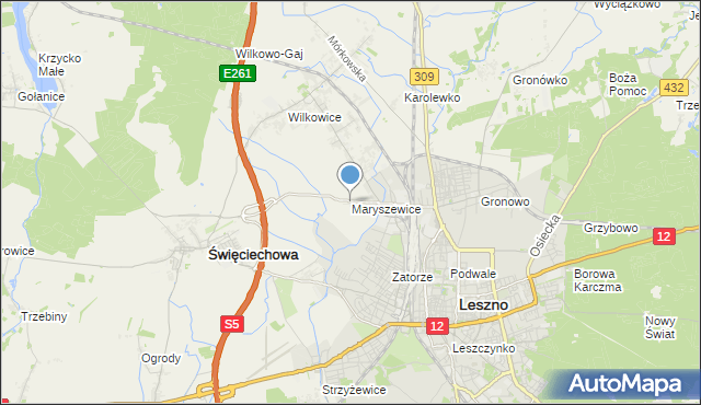 mapa Maryszewice, Maryszewice na mapie Targeo