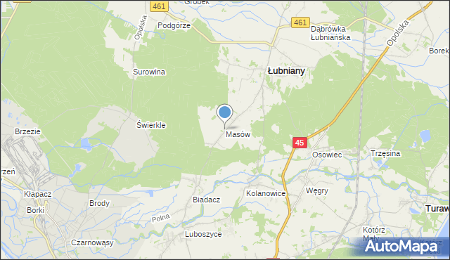 mapa Masów, Masów na mapie Targeo